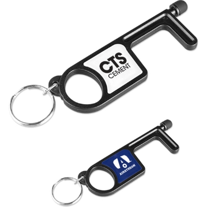 Custom No Touch Tool with Key Ring and Stylus with Logo TOL10
