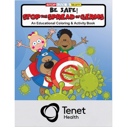 Custom Stop the Spread of Germs Coloring Book with Logo WCB13