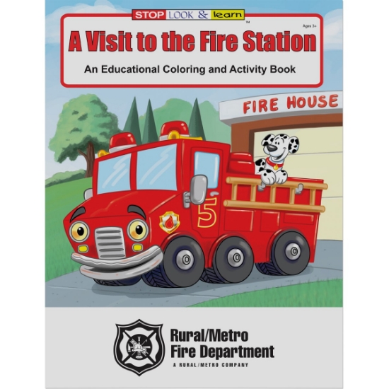 Custom A Visit to the Fire Station Coloring Book with Logo WCB18