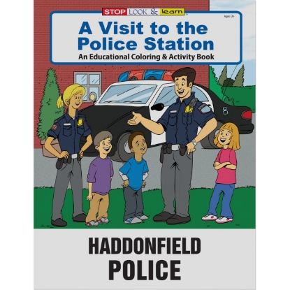 Custom A Visit to the Police Station Coloring Book with Logo WCB19