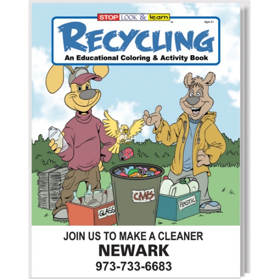 Custom Recycling Coloring Book with Logo WCB2