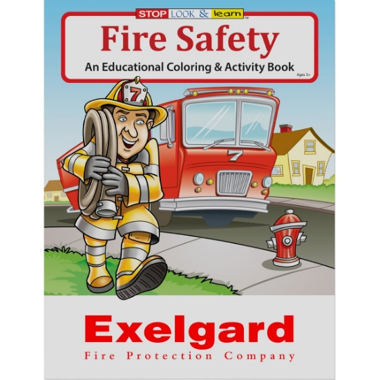 Custom Fire Safety Coloring Book with Logo WCB21
