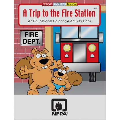 Custom A Trip to the Fire Station Coloring Book with Logo WCB22