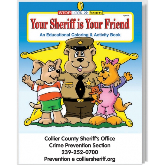 Custom Your Sheriff is Your Friend Coloring Book with Logo WCB9