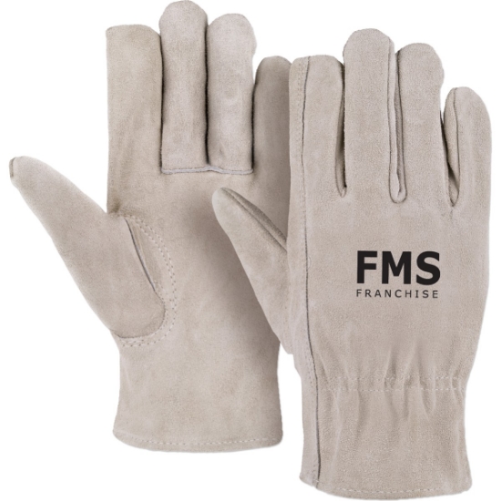 Custom Premium Suede Leather Gloves with Elastic Top with Logo WL1735X
