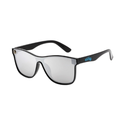 Custom Mixer Sunglasses Black with Mirrored Lens with Logo WL1755X