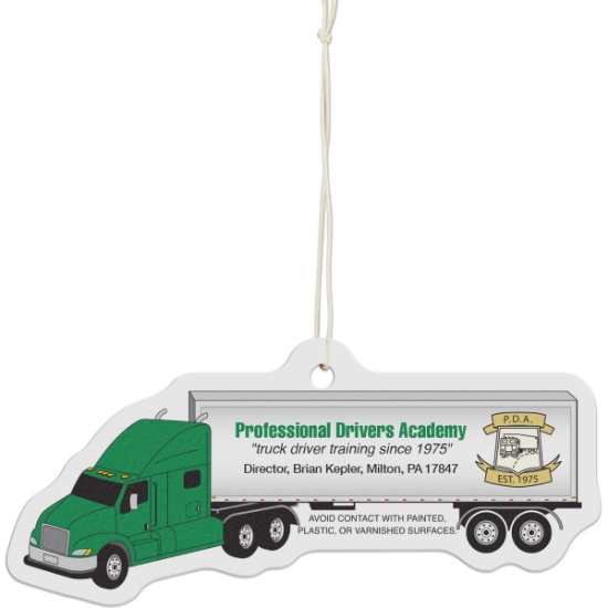 Custom Tractor Trailer Shaped Air Fresheners with Logo WL1769