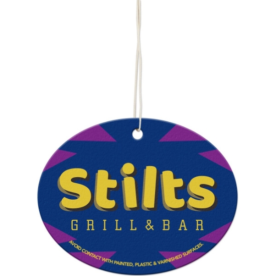 Custom Horizontal Oval Shaped Air Fresheners with Logo WL1785