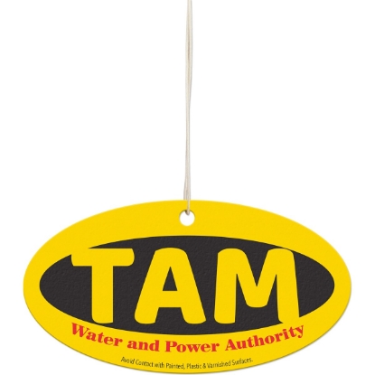 Custom Longer Horizontal Oval Shaped Air Fresheners with Logo WL1787