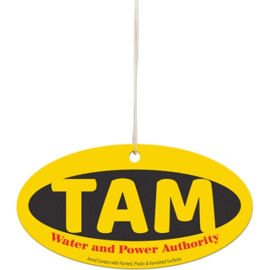 Custom Longer Horizontal Oval Shaped Air Fresheners with Logo WL1787