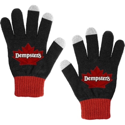 Custom Knitted Custom Jacquard Touchscreen Gloves with Logo WL1822
