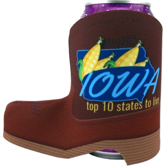 Custom USA Made Dye Sub Cowboy Boot Can Hugger with Logo WL1862