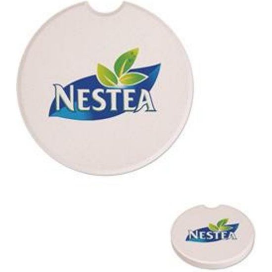 Custom Single Absorbent Stone Car Coasters with Logo WL1899X