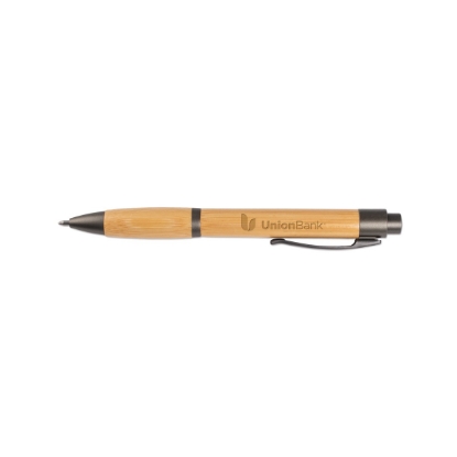 Custom Straight Barrel Bamboo Pen with Logo WL2098X