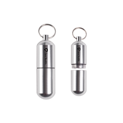 Custom Aluminum Pill Holder Keychain with Logo WL2119X