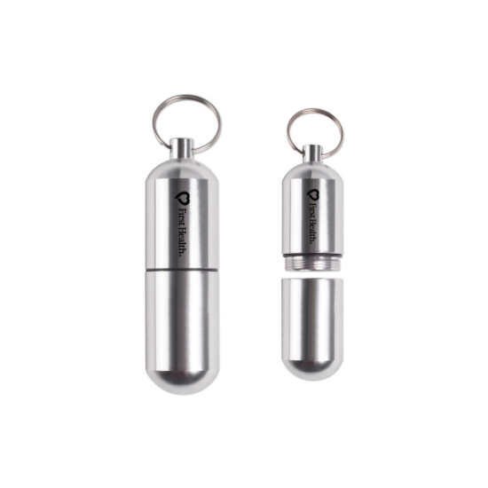 Custom Aluminum Pill Holder Keychain with Logo WL2119X