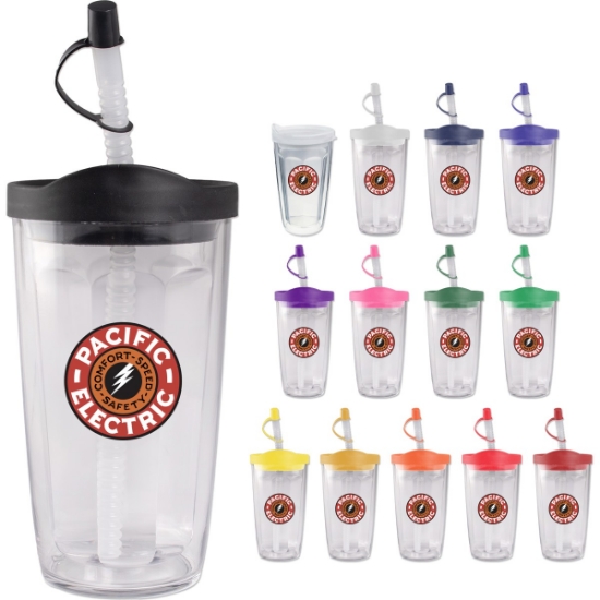 Custom 16 Oz Thermal Dual Walled Travel Tumbler with Logo WL2249X