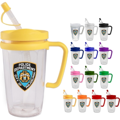 Custom 16 Oz Thermal Dual Walled Travel Mug with Logo WL2250X