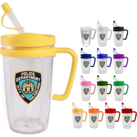 Custom 16 Oz Thermal Dual Walled Travel Mug with Logo WL2250X