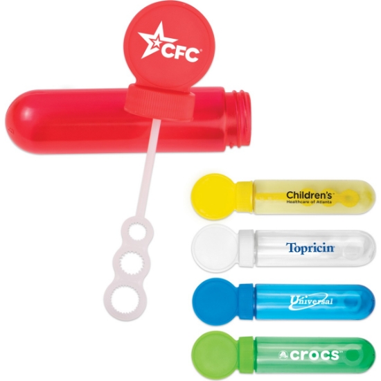 Custom Tube Bubbles w/ Topper with Logo BUBTBE