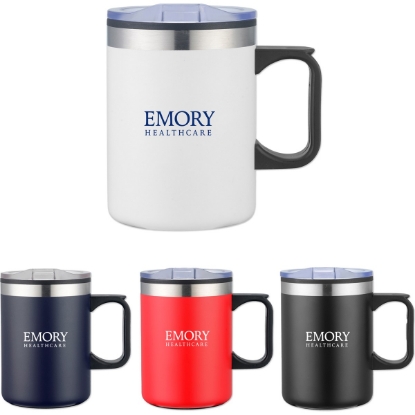 Custom 14 Oz. Double Wall Mug with Handle with Logo DRK5