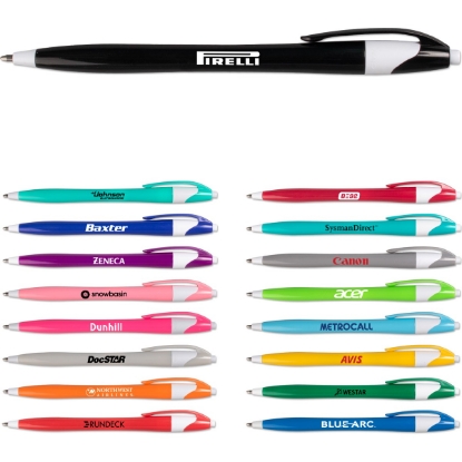 Custom Colored Honesty Pen with White Accents with Logo HIPEN3