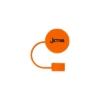 Promotional Flat Round Straw Covers Orange HLFLST