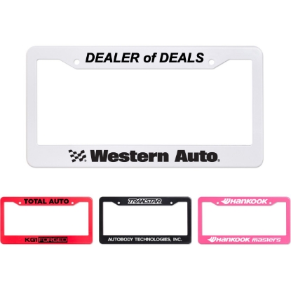 Custom High Impact License Plate Frame with Logo LICFRM
