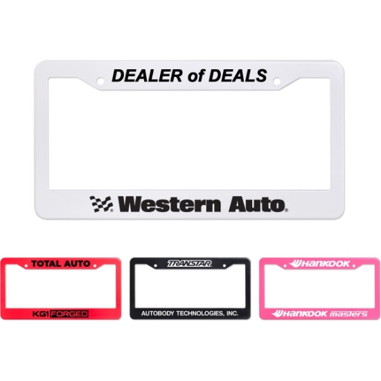 Custom High Impact License Plate Frame with Logo LICFRM
