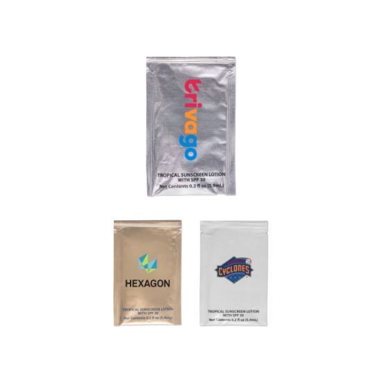 Custom Large Sunscreen Packets with Logo NCSUN2