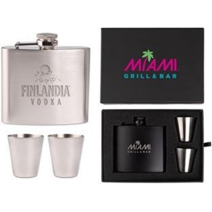 Custom The Duncan Flask and Shot Glass Gift Set with Logo SNGFKS