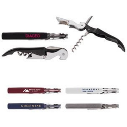 Custom Waiters Corkscrew Wine Bottle Opener with Logo SNGWBO