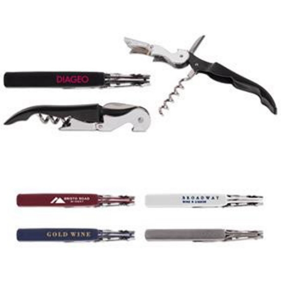 Custom Waiters Corkscrew Wine Bottle Opener with Logo SNGWBO