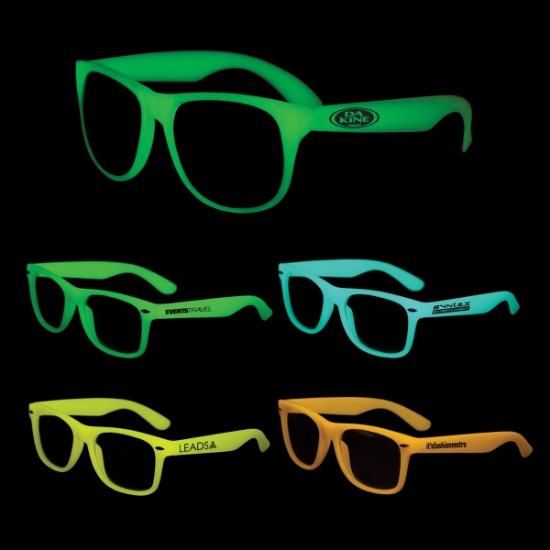 Custom Glow in the Dark Iconic Sunglasses with Logo SUNGID