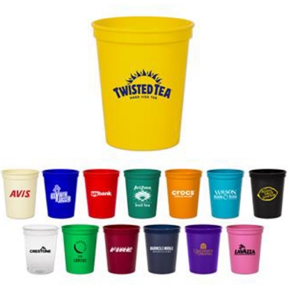 Custom 16 Oz. Smooth Colored Stadium Cup with Logo TDRK2