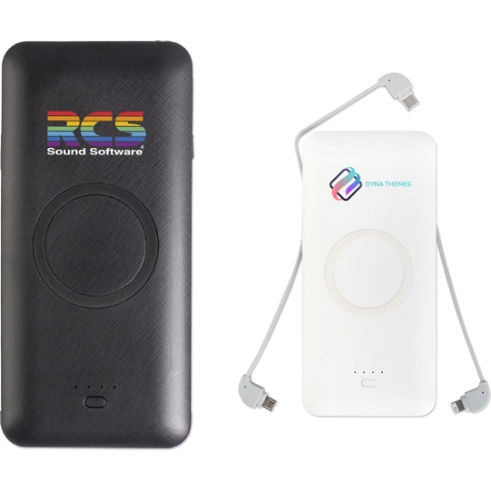 Custom 5000 mAh Wireless Powerbank with Logo TECH3