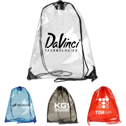 Custom Clear Drawstring Bag with Logo TPUBAG2