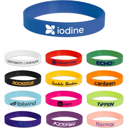 Custom USA Screen Printed Silicone Bracelet with Logo USASSB