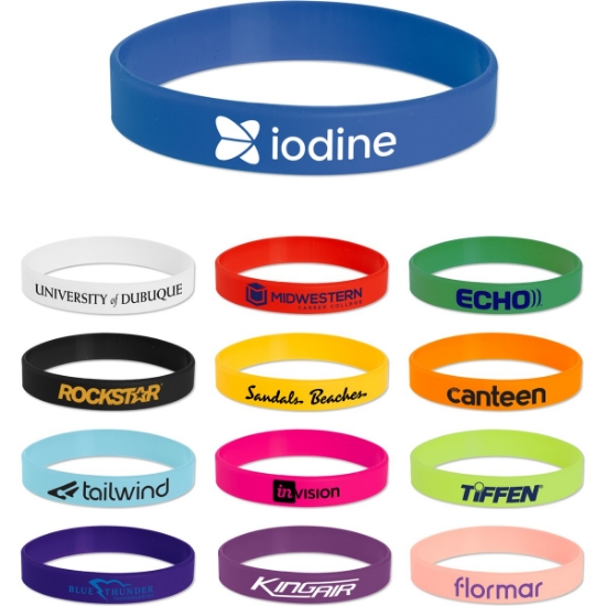 Custom USA Screen Printed Silicone Bracelet with Logo USASSB