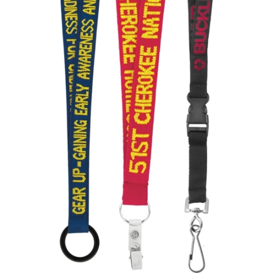 Custom 3/4 Woven Text Lanyard with Logo L201