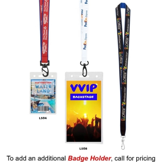 Custom 3/4 High Detail Woven Lanyard with Logo L203