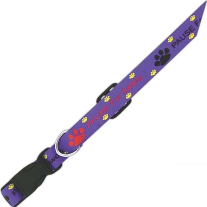 Custom 3/8 Dog collar with Logo L604