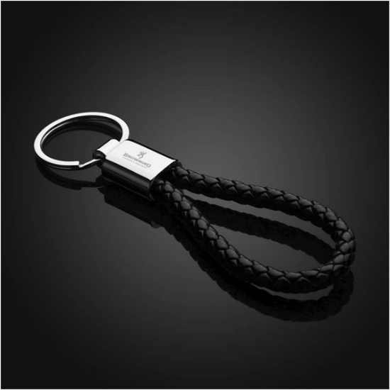 Custom Braided Leatherette Key Chain with Logo A1717