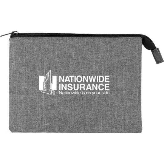 Custom Heathered Reusable 3-Pocket EVA Pouch with Logo B104