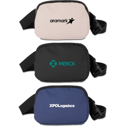 Custom Soft PU Fanny Pack with Hidden Zipper with Logo B117