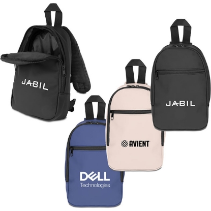Custom LuxSling Soft PU Premium Shoulder Backpack with Logo B119