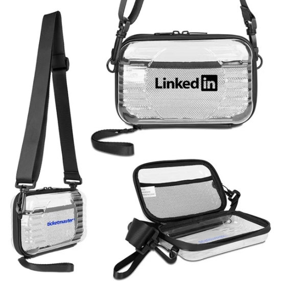 Custom Hard Case Sling Pouch with Waterproof Zipper with Logo B120