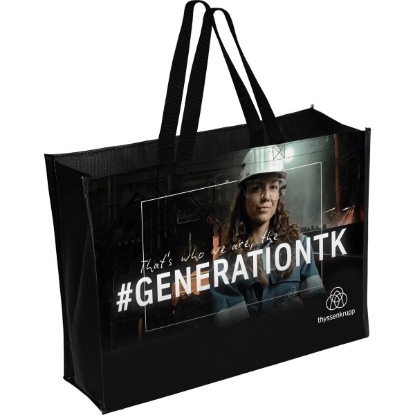 Custom 20 x 16 Laminated Full-Color Tote Bag with Logo B203