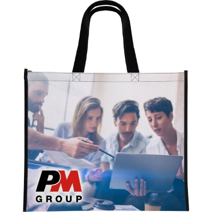 Custom 18 x 15 Laminated Full-Color Tote Bag with Logo B205