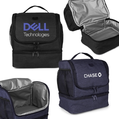 Custom ChillMate Double Deck Lunch Bag with Mesh Pockets with Logo B610